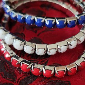 True Craft Silver-Tone Americana 3-Piece Bracelet Set From Belk